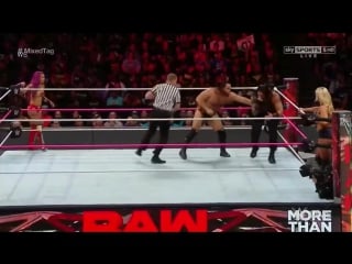 Sasha banks & roman reigns vs charlotte & rusev