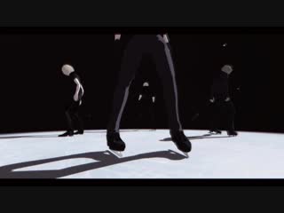 [mmd] ユーリ!!! on ice 【fighter】 (yuri, victor, yuri, minami) by@mmdak sachi