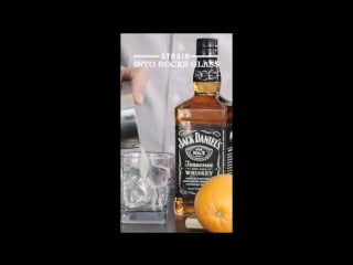 A simple recipe with an orange twist garnish to make it look like you know what you’re doing jackdaniels
