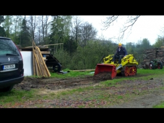 Mini dozer schmiedag kleinraupe in action