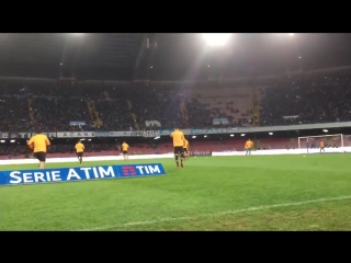 As roma 🔥 inizia il nostro warm up 🔥 #napoliroma #asroma