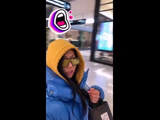 Russian girl in an oversize puffer