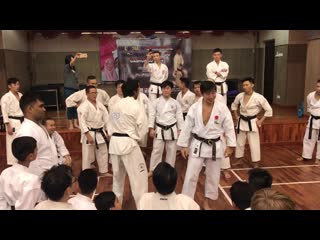 Budo karate part 8 heian sandan step 7 8, change turning naka sensei, jka malaysia gashukku 2019