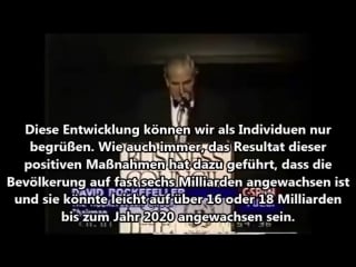 Der zionistische jude david rockefeller über bevölkerungsreduktion