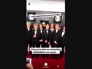 We are bts and we’re at the grammys! whooo! tearitupbts