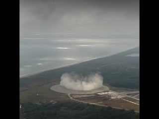 Возвращение первой ступени falcon 9