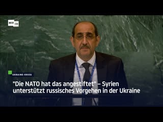 "die nato hat das angestiftet" – syrien unterstützt russisches vorgehen in der ukraine