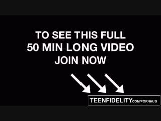 Teenfidelity slim brunette giving blowjob for the cure