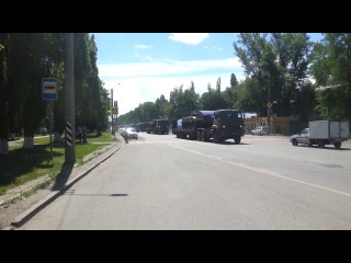 Колонна военной техники в новошахтинске