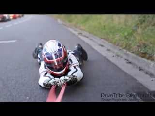 Idiot dragged behind car test of armr harada leather suit for bikethrottle