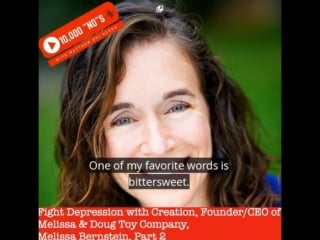 Ep 60 fight depression with creation, founder/ceo of melissa & doug toy company, melissa bernstein, part 2 ••
