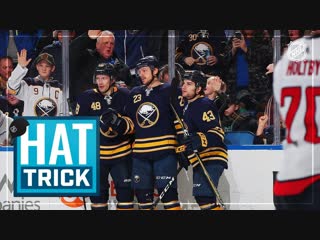 Sam reinhart paces sabres with hat trick