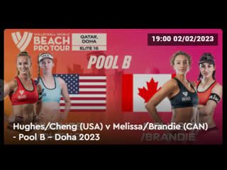 Hughes/cheng (usa) v melissa/brandie (can) pool b doha 2023