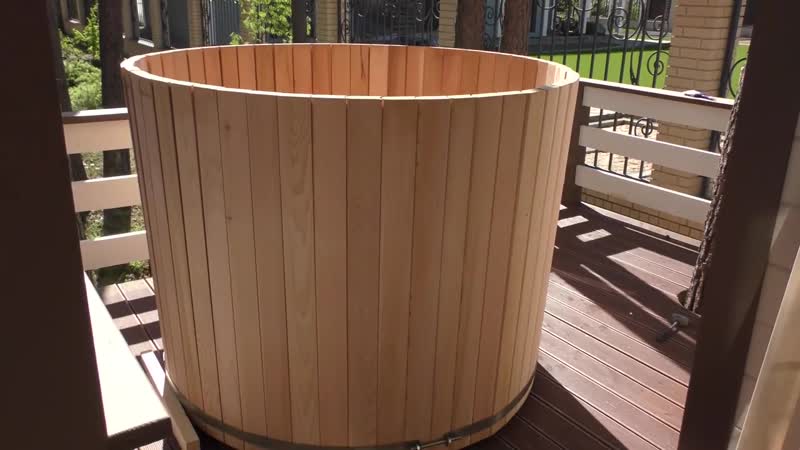 Японская баня о фуро сборка купели с печкой