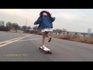Longboard dancing girl korean girl park sang jeong