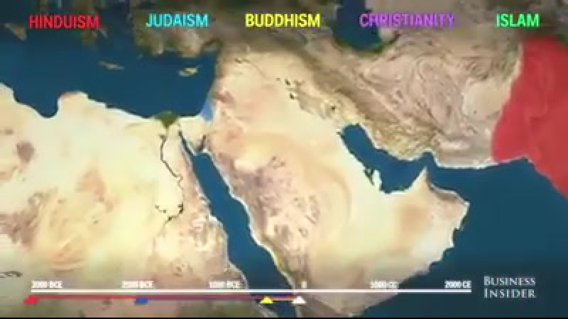 История распространения религий в мире