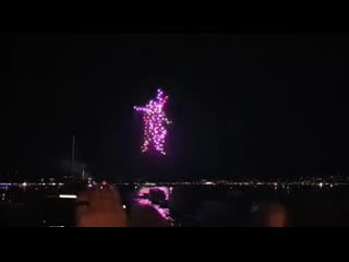 3d lightshow with drones in swiss, kopfertelli