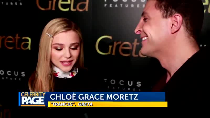Celebrity page correspondent @arthurkade caught up with @chloegmoretz and director neiljordan at the nyc premiere of @gretafilm