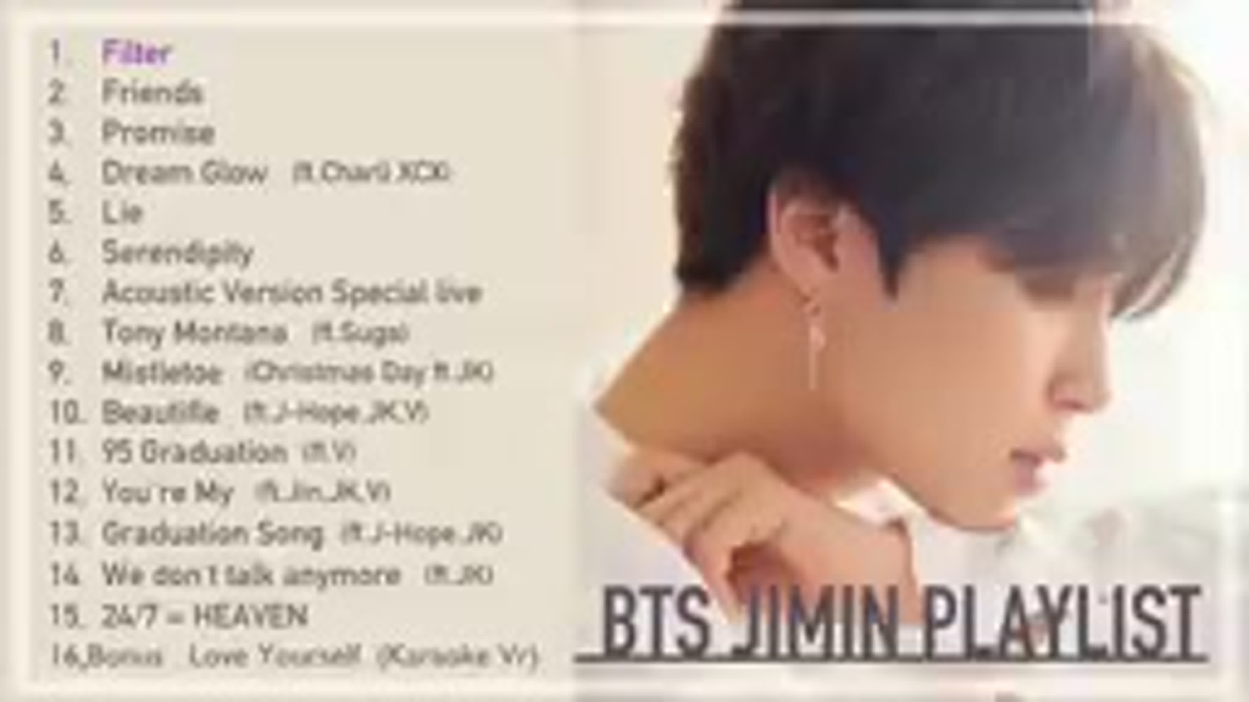 Bts jimin solo playlist 2020 filter,friends,promise〜