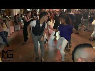 Nery garcia and magna gopal salsa dancing in miami