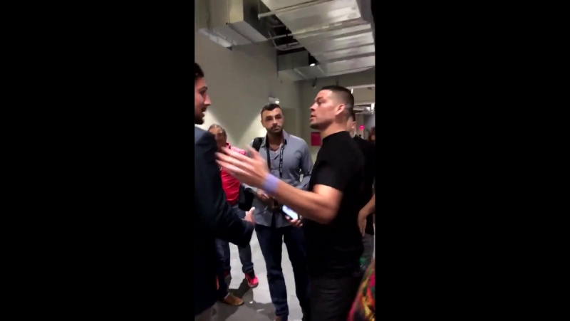 Нэйт диас и брэндон шауб за кулисами t mobile