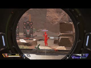 Nessie peeks at me while using the sentinel and crouching as revenant