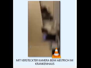 Mit versteckter kamera beim abstrich im krankenhaus