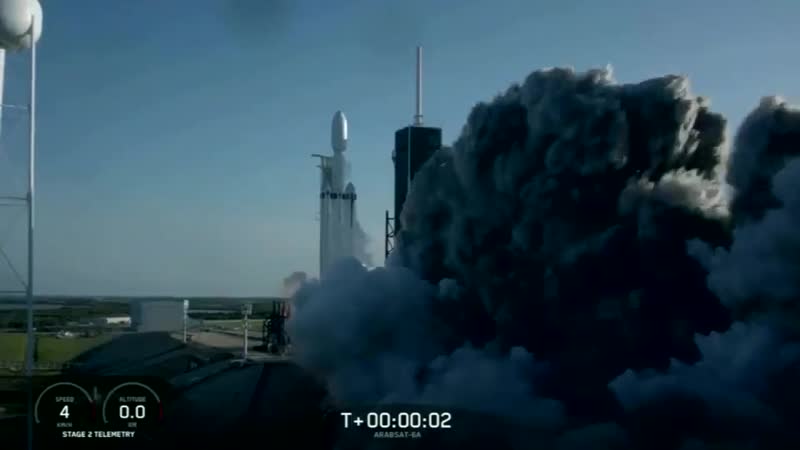Фантастический запуск falcon heavy и успешная посадка всех трех первых ступеней ракеты