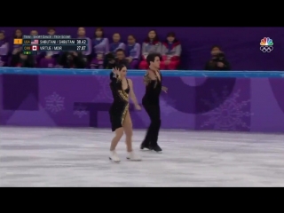 Ben agosto and kristi yamaguchi on tessa and scott’s sd for team event