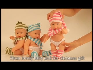 30cm silicone baby doll reborn dolls,movable limbs,lovely face,three styles