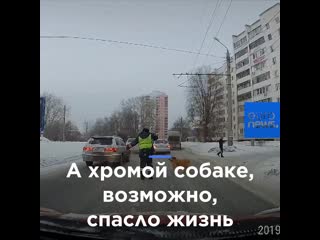 Видео | челябинский полицейский помог хромой молодые