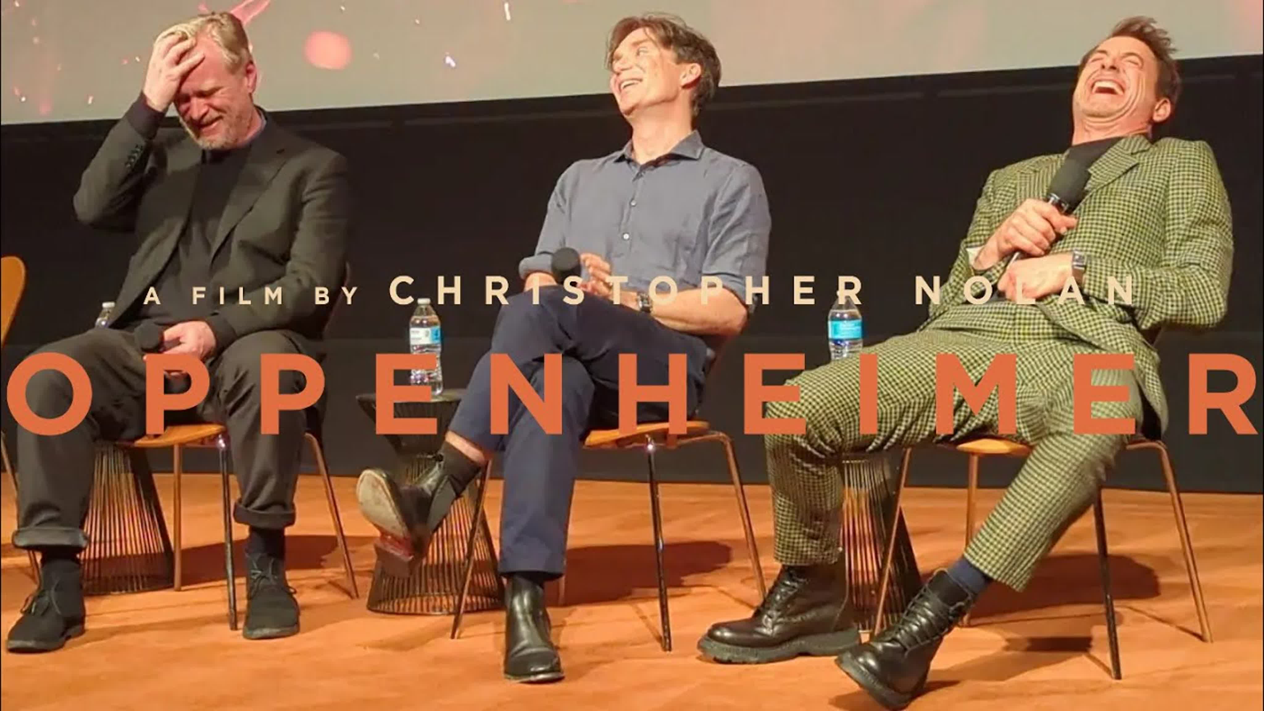 Oppenheimer talk with robert downey jr, cillian murphy, christopher nolan  february 8, 2024 4k