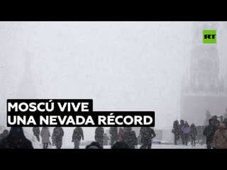 Moscú vive una nevada récord en 19 años