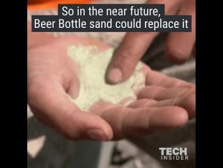 This machine crushes bottles into usable sand