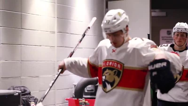 Go behind the scenes with #flapanthers forward frank vatrano during the cats vs islanders game on oct 12! 😺