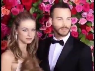 Melissa benoist & chris wood at the 72nd annual tony awards red carpet in new york city