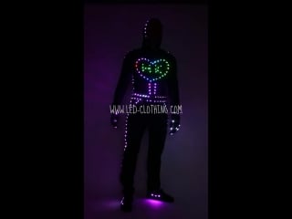 Smart pixel led costume i love honk kong