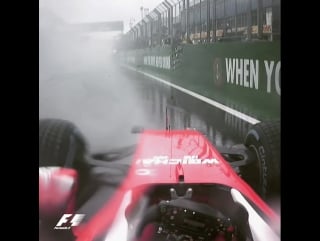 😱 onboard with kimi during a heart stopping few seconds at last year’s #brazilgp 🇧🇷☔️