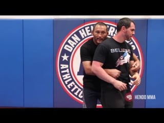 Mma training clinch to arm drag with dan henderson