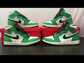 Real vs fake air jordan 1 "lucky green" stockx plus blacklight test