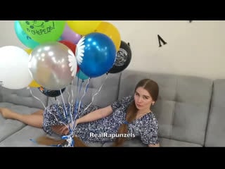 Realrapunzels can her floor length hair be lifted by balloons (preview)