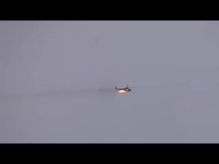 Syrian national army shot down an assad regime helicopter over al nayrab village, rural idlib