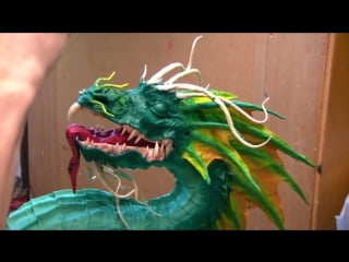 Paper mache sea dragon