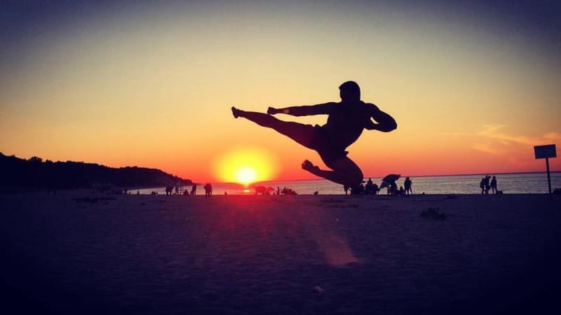 Двоечка ногами, момдольо чаги, тхэквондо