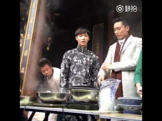 [fancam] 151222 #lay @ recording webdrama «old nine gate»