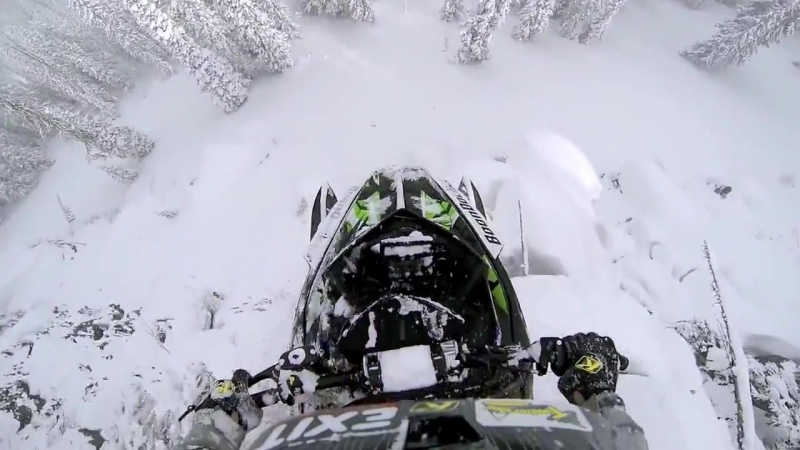 Snowmobile porn video – Gopro epic snowmobile drop