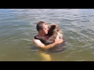 Андрей и мансур история искренней дружбы человека и медведя🧡