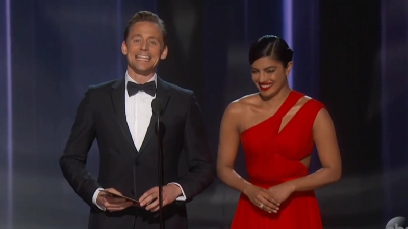 Priyanka chopra tom hiddeston present at the 2016 emmy awards