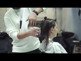 Layered haircut with curtain bangs all about over direction hair cutting niki