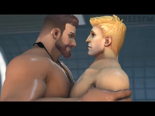 Reaper x soldier76 (gabriel x jack) overwatch sfm by aureesfm negibear